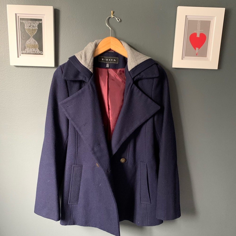 Hooded peacoat